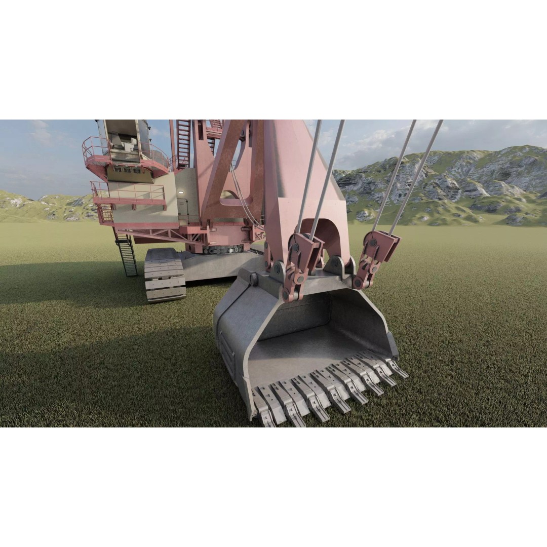 Mining Rope Shovel Excavator 3D Model – Detailed Industrial Asset, Lumion Ready - View 16
