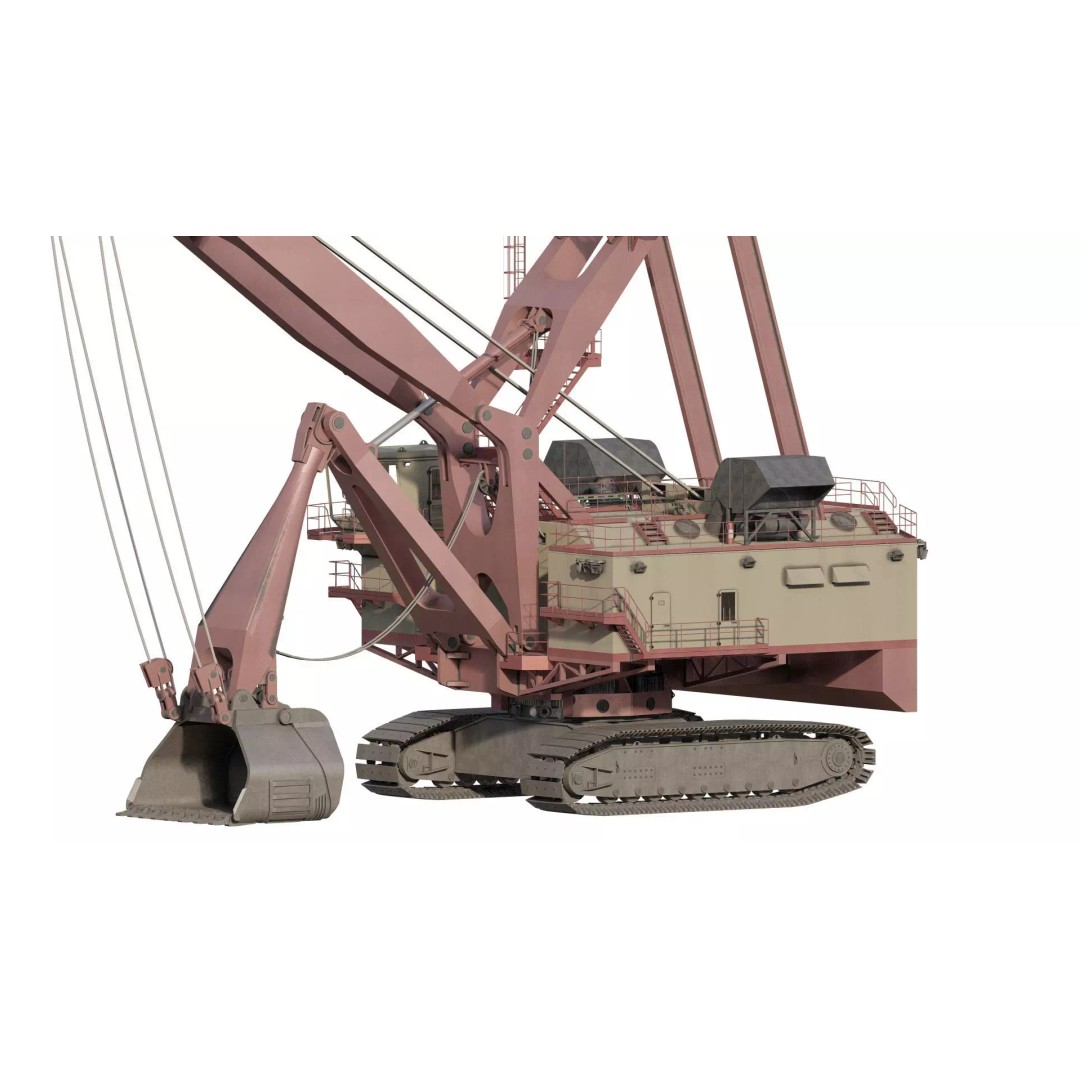 Mining Rope Shovel Excavator 3D Model – Detailed Industrial Asset, Lumion Ready - View 2