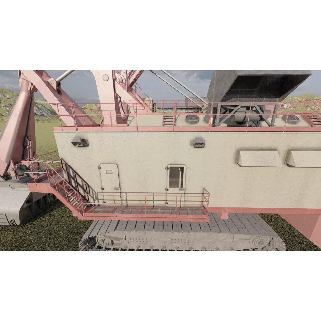 Mining Rope Shovel Excavator 3D Model – Detailed Industrial Asset, Lumion Ready - View 28