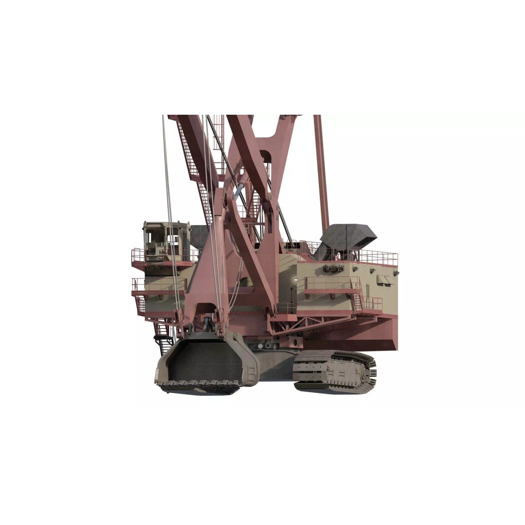 Mining Rope Shovel Excavator 3D Model – Detailed Industrial Asset, Lumion Ready - View 3
