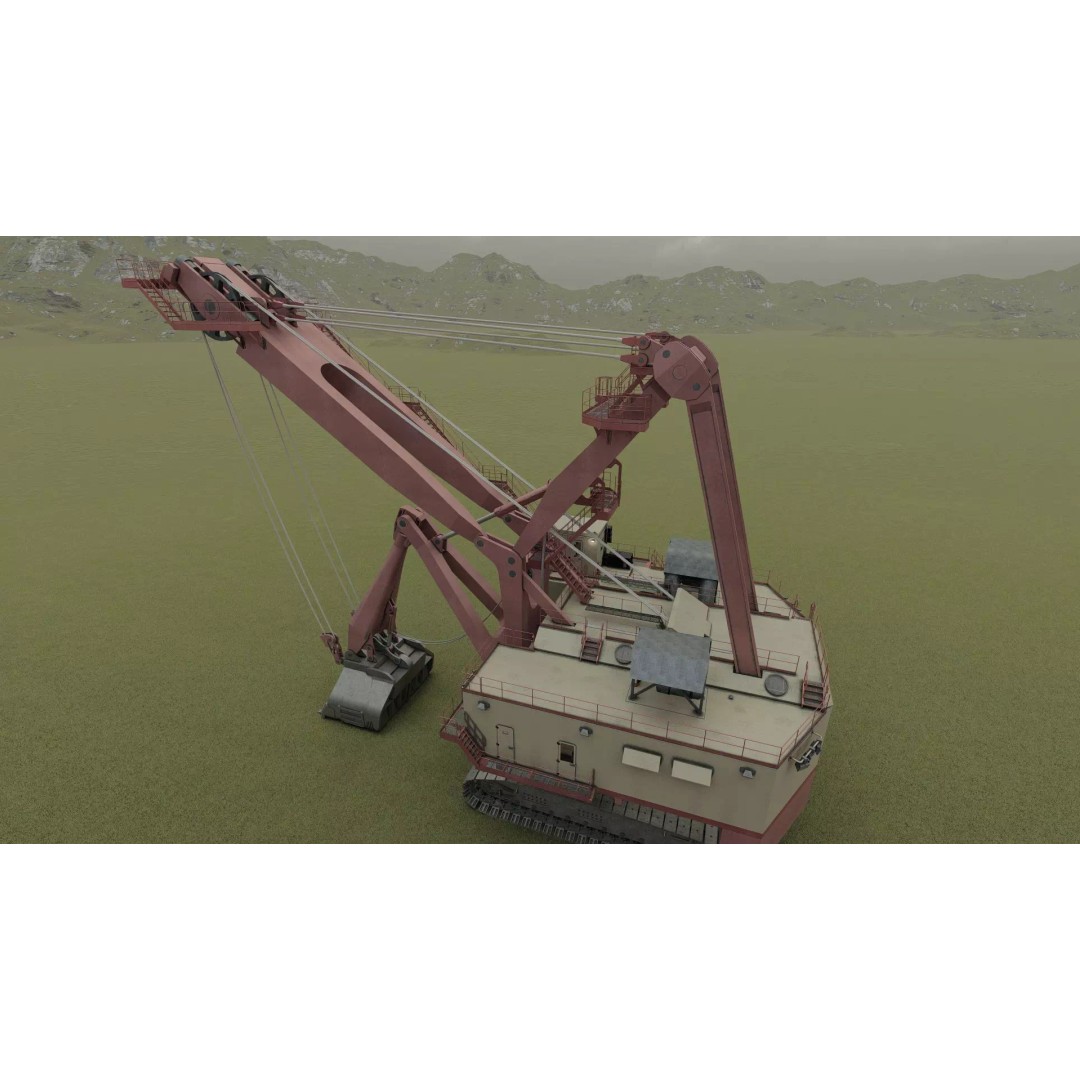 Mining Rope Shovel Excavator 3D Model – Detailed Industrial Asset, Lumion Ready - View 40