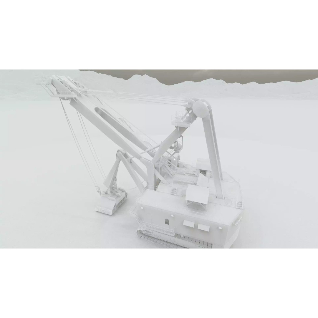 Mining Rope Shovel Excavator 3D Model – Detailed Industrial Asset, Lumion Ready - View 41