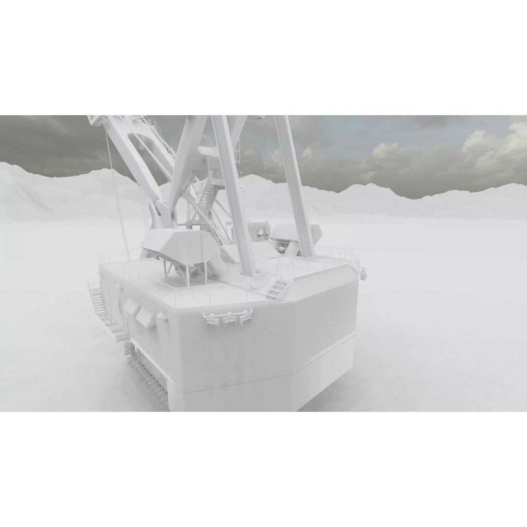 Mining Rope Shovel Excavator 3D Model – Detailed Industrial Asset, Lumion Ready - View 42