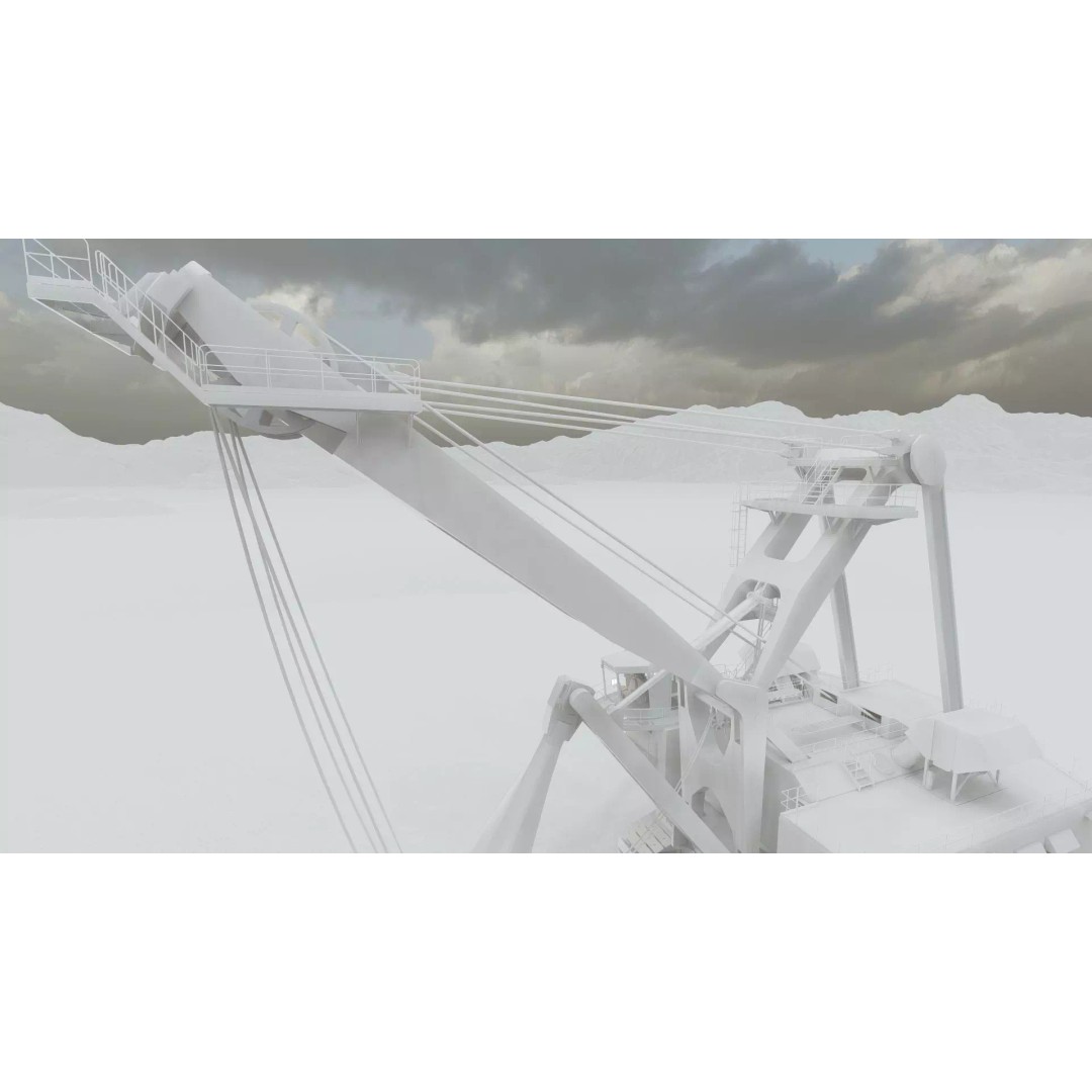 Mining Rope Shovel Excavator 3D Model – Detailed Industrial Asset, Lumion Ready - View 44