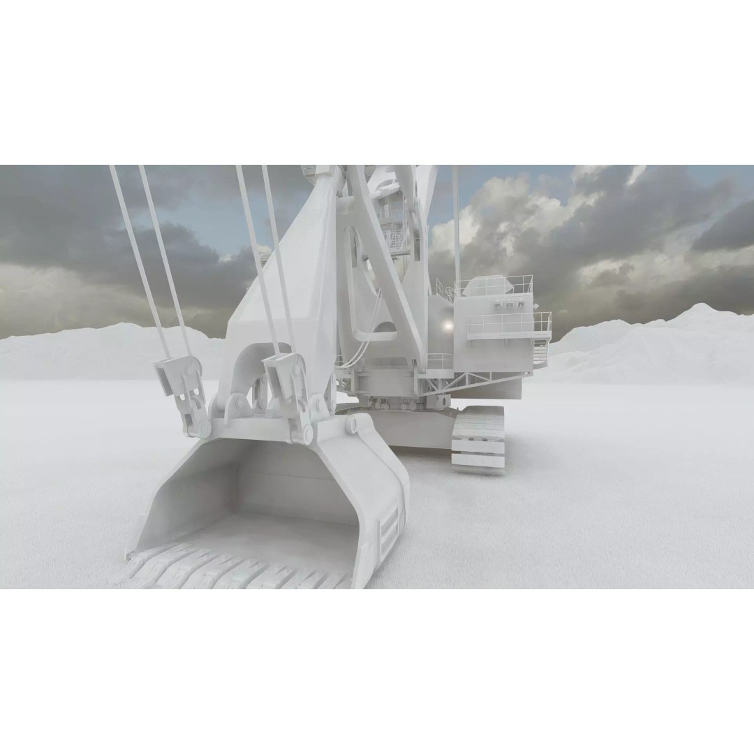 Mining Rope Shovel Excavator 3D Model – Detailed Industrial Asset, Lumion Ready - View 45