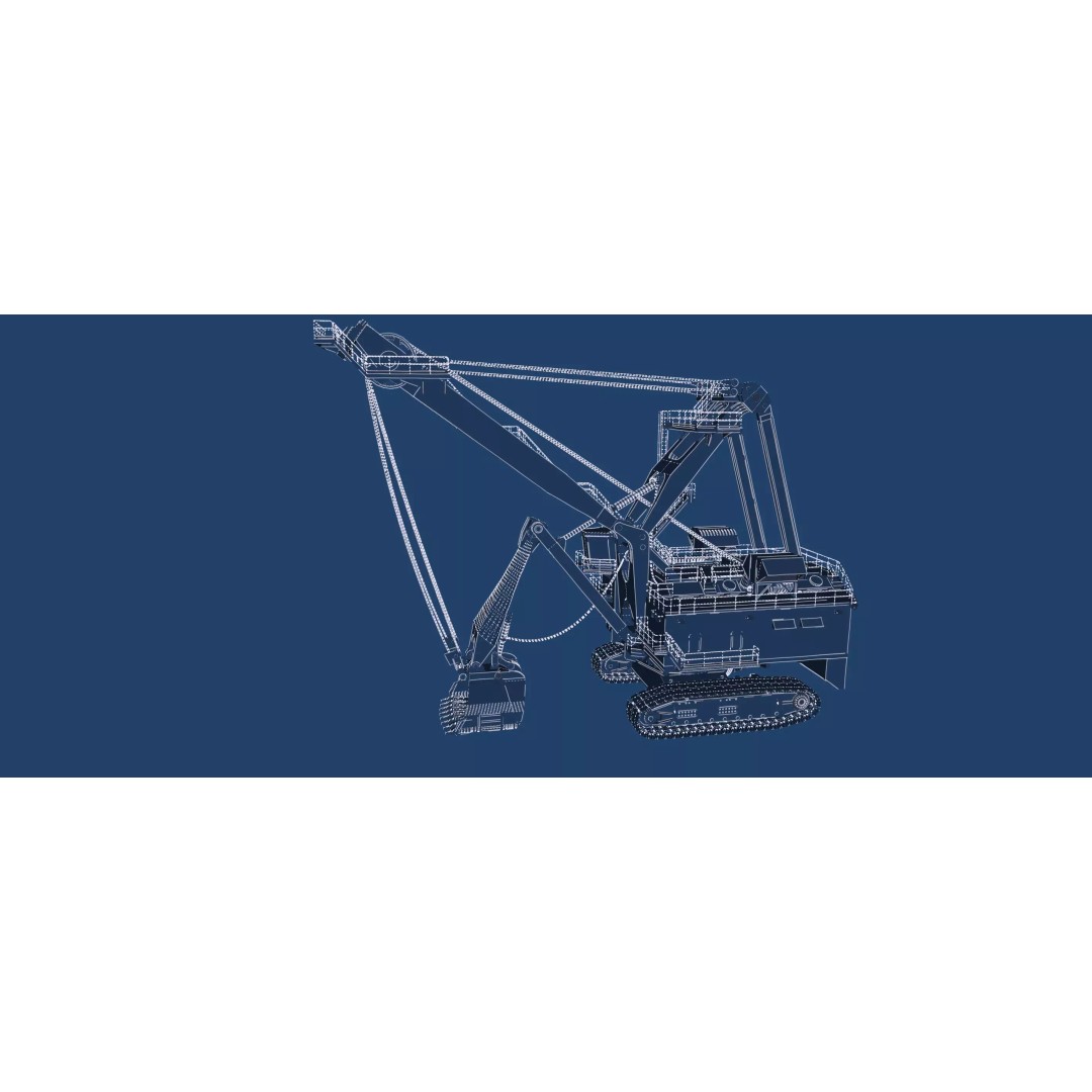 Mining Rope Shovel Excavator 3D Model – Detailed Industrial Asset, Lumion Ready - View 49