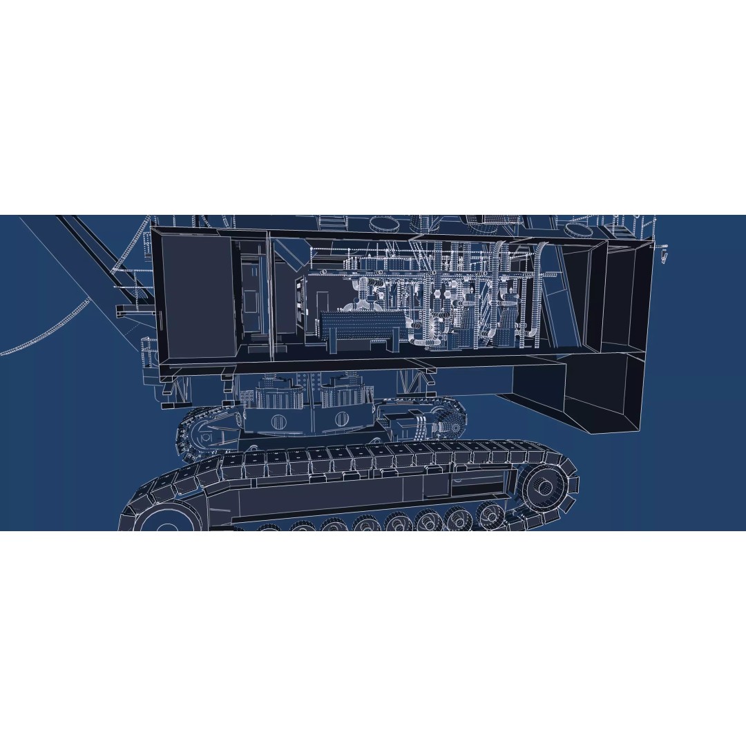 Mining Rope Shovel Excavator 3D Model – Detailed Industrial Asset, Lumion Ready - View 51