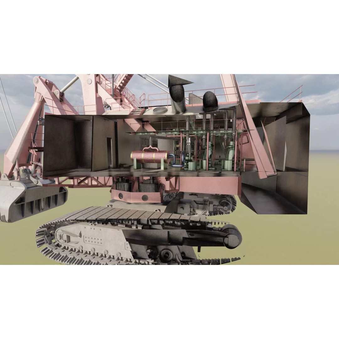 Mining Rope Shovel Excavator 3D Model – Detailed Industrial Asset, Lumion Ready - View 7