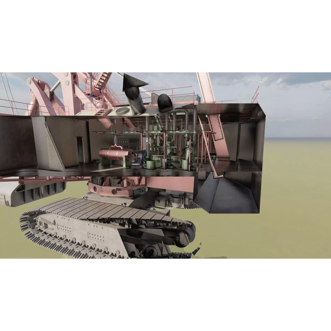 Mining Rope Shovel Excavator 3D Model – Detailed Industrial Asset, Lumion Ready - View 8