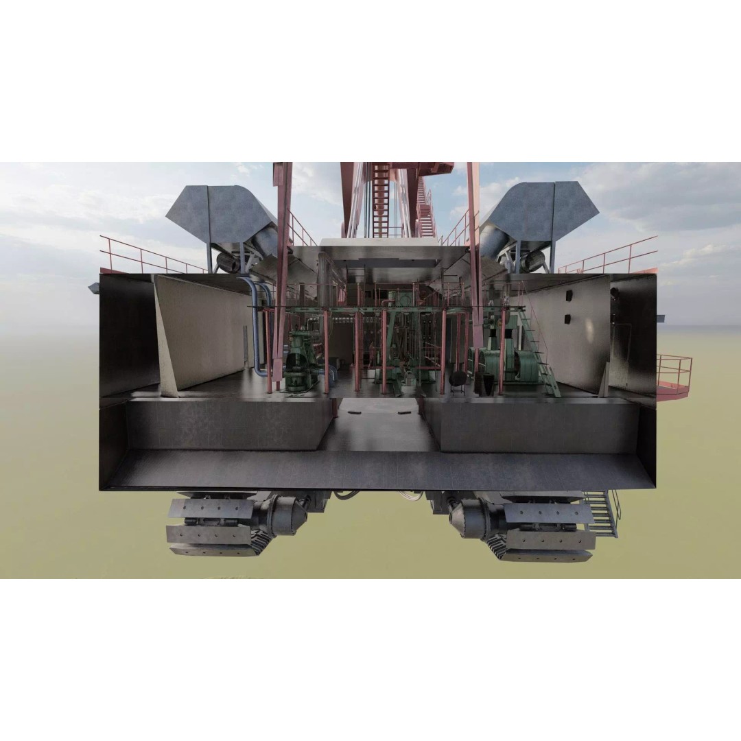 Mining Rope Shovel Excavator 3D Model – Detailed Industrial Asset, Lumion Ready - View 9