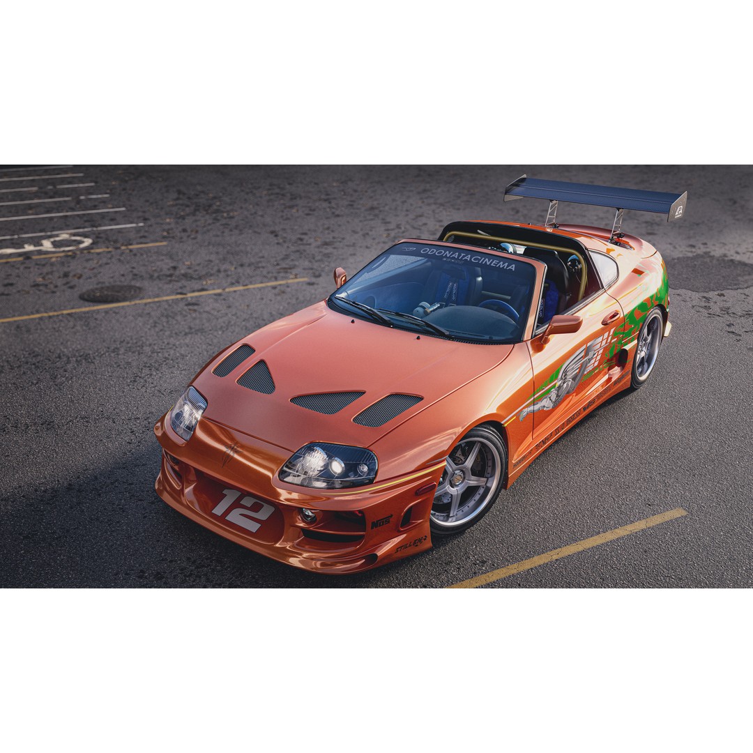 Toyota Supra A80 3D Model – Highly Detailed Racing Car, FBX & OBJ - View 10