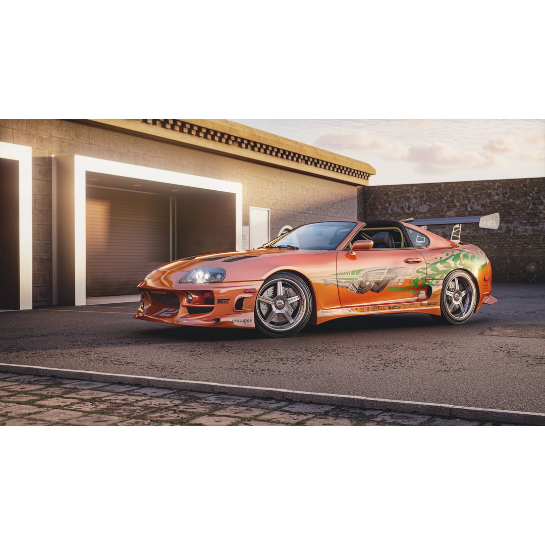 Toyota Supra A80 3D Model – Highly Detailed Racing Car, FBX & OBJ - View 3