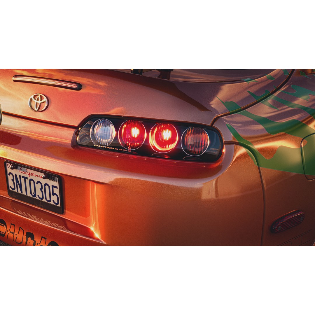 Toyota Supra A80 3D Model – Highly Detailed Racing Car, FBX & OBJ - View 4