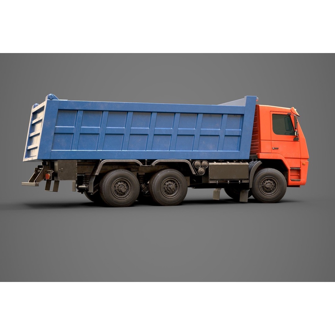Truck 3D Model – Low Poly Vehicle Pack for Unity, FBX - View 13
