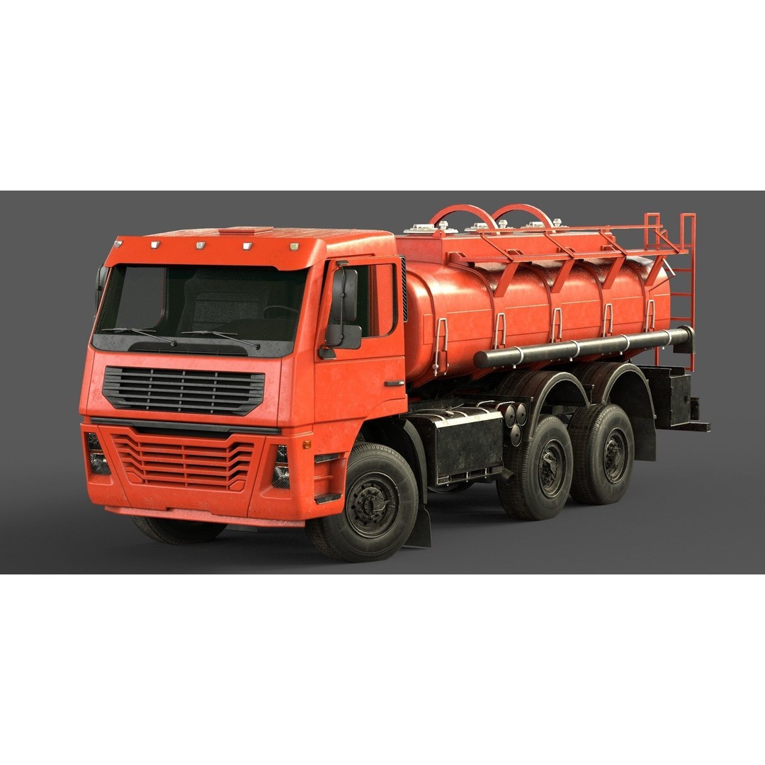 Truck 3D Model – Low Poly Vehicle Pack for Unity, FBX - View 14