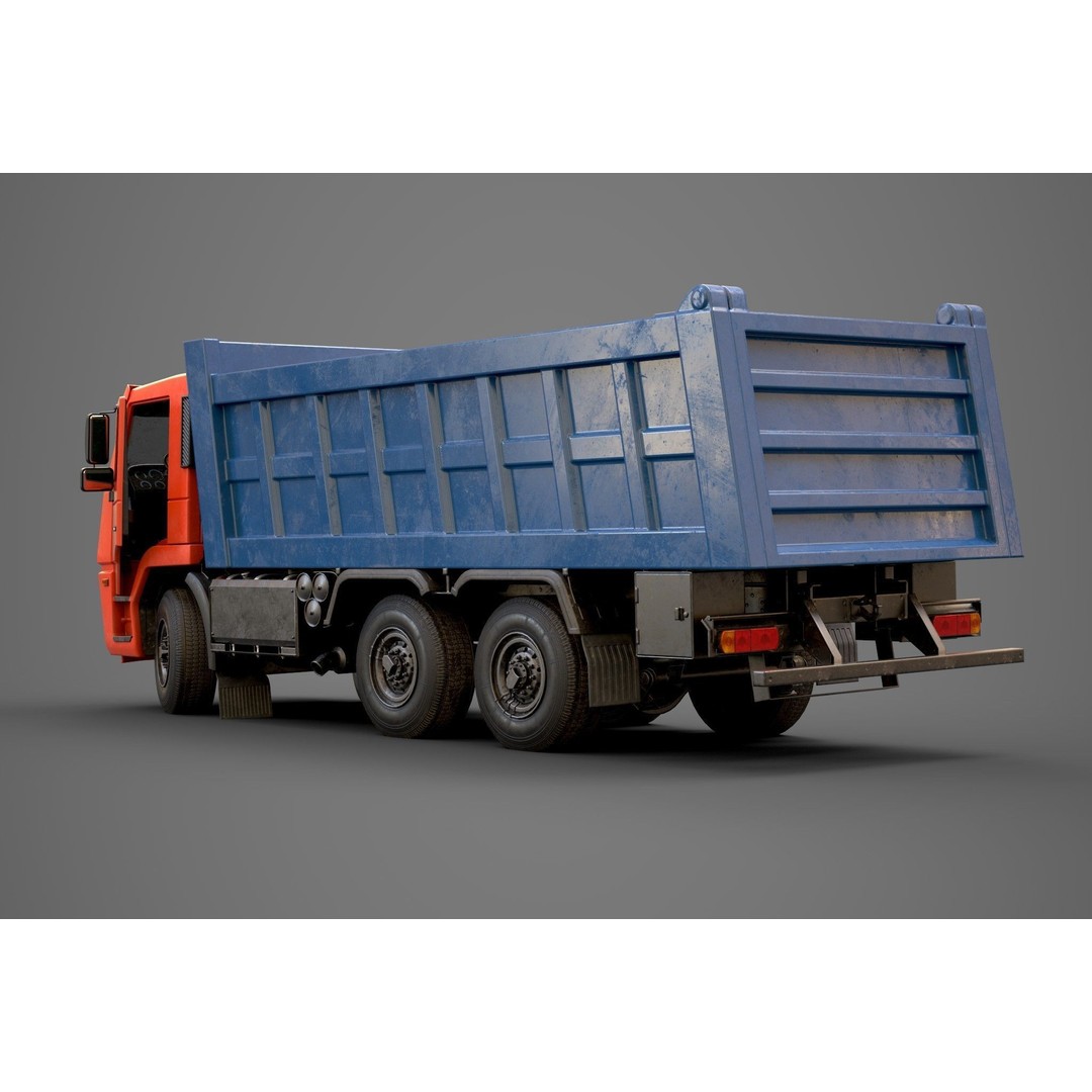 Truck 3D Model – Low Poly Vehicle Pack for Unity, FBX - View 15
