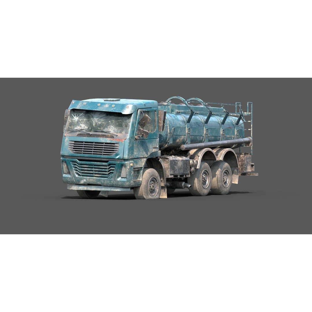 Truck 3D Model – Low Poly Vehicle Pack for Unity, FBX - View 16