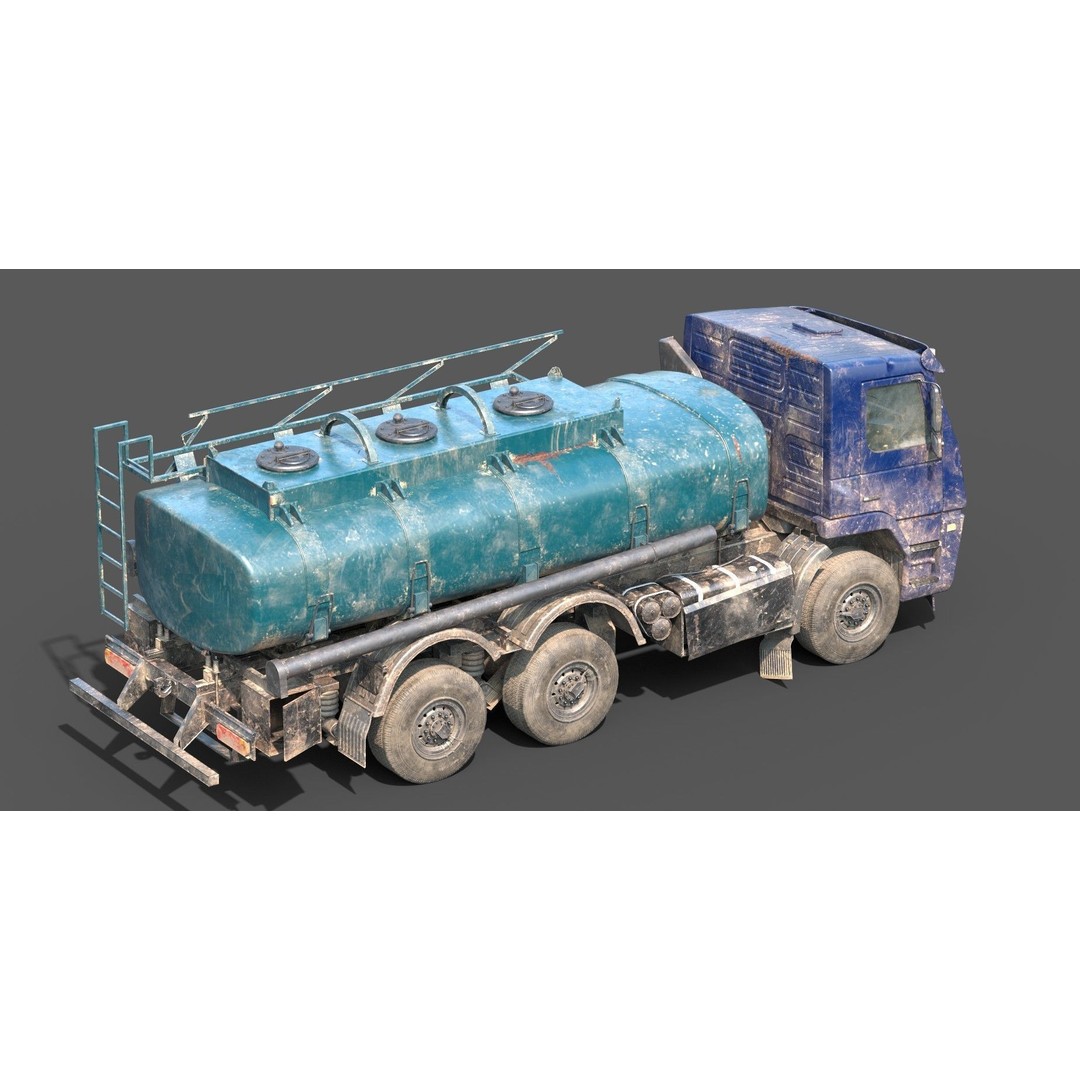 Truck 3D Model – Low Poly Vehicle Pack for Unity, FBX - View 18