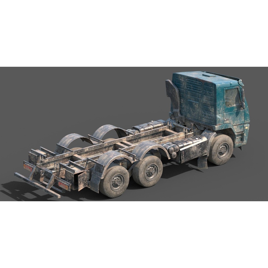 Truck 3D Model – Low Poly Vehicle Pack for Unity, FBX - View 19