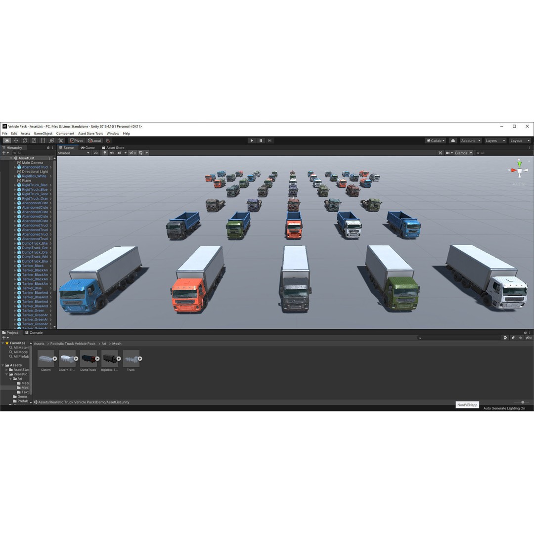 Truck 3D Model – Low Poly Vehicle Pack for Unity, FBX - View 3