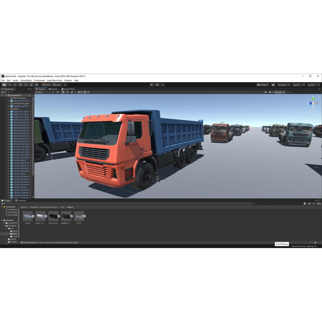 Truck 3D Model – Low Poly Vehicle Pack for Unity, FBX - View 5