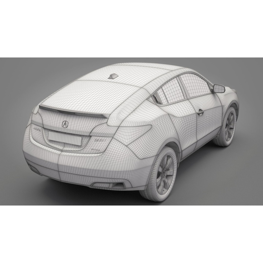 Acura ZDX 3D Model – High Poly SUV Asset, FBX, OBJ