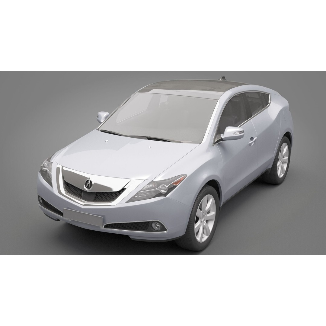 Acura ZDX 3D Model – High Poly SUV Asset, FBX, OBJ - View 15