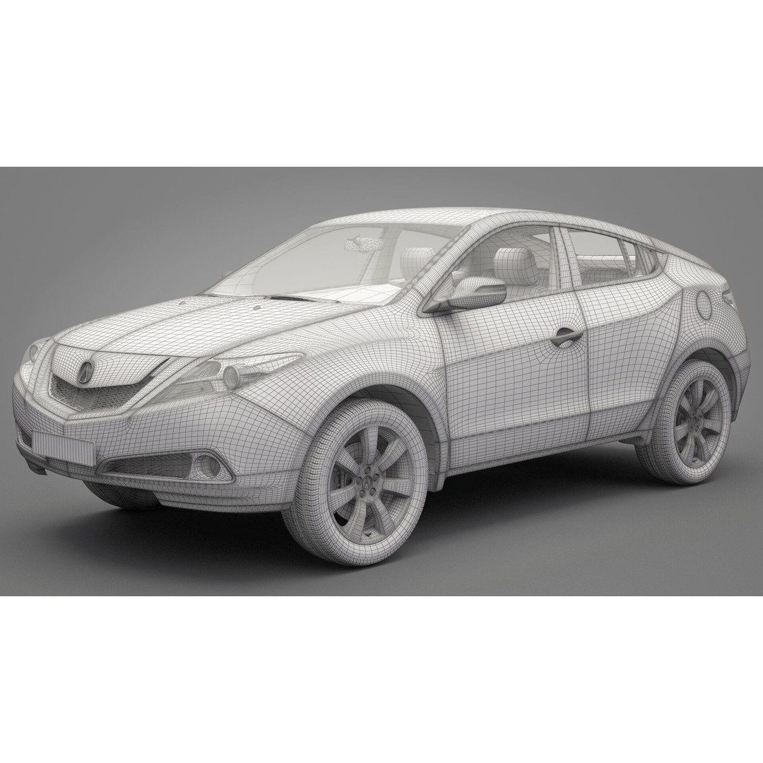 Acura ZDX 3D Model – High Poly SUV Asset, FBX, OBJ - View 19