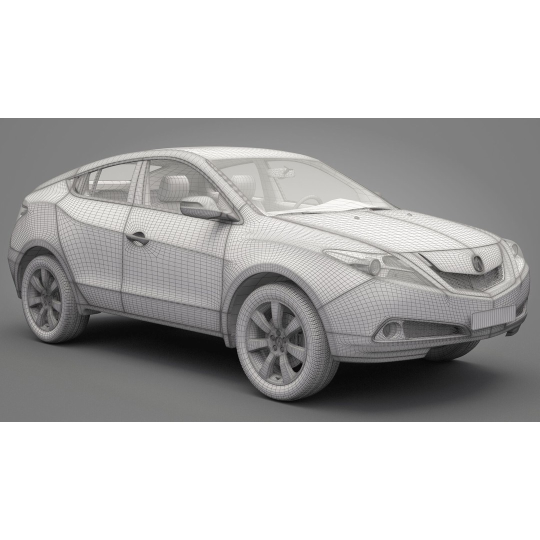 Acura ZDX 3D Model – High Poly SUV Asset, FBX, OBJ - View 20