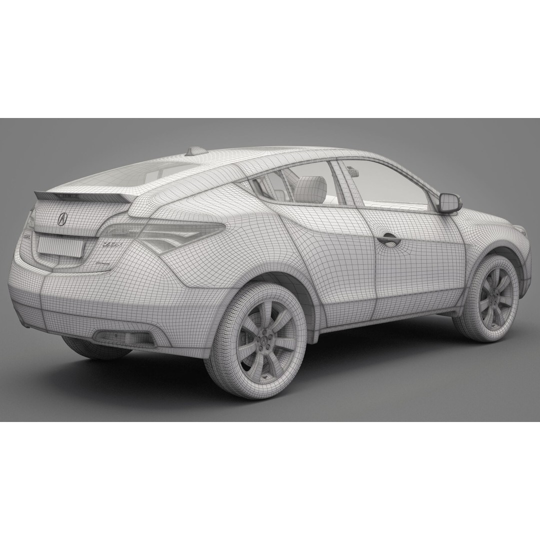 Acura ZDX 3D Model – High Poly SUV Asset, FBX, OBJ - View 21