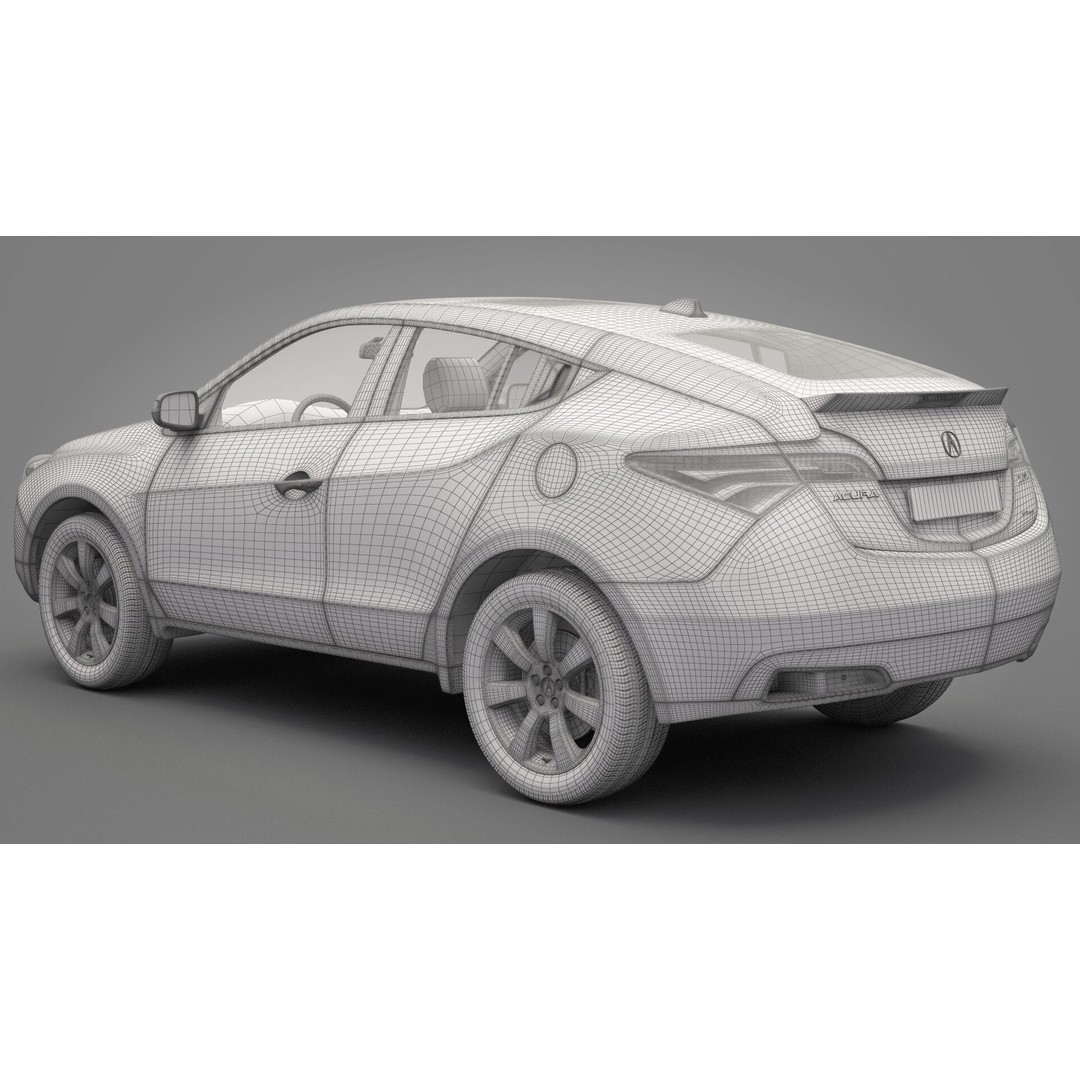 Acura ZDX 3D Model – High Poly SUV Asset, FBX, OBJ - View 22