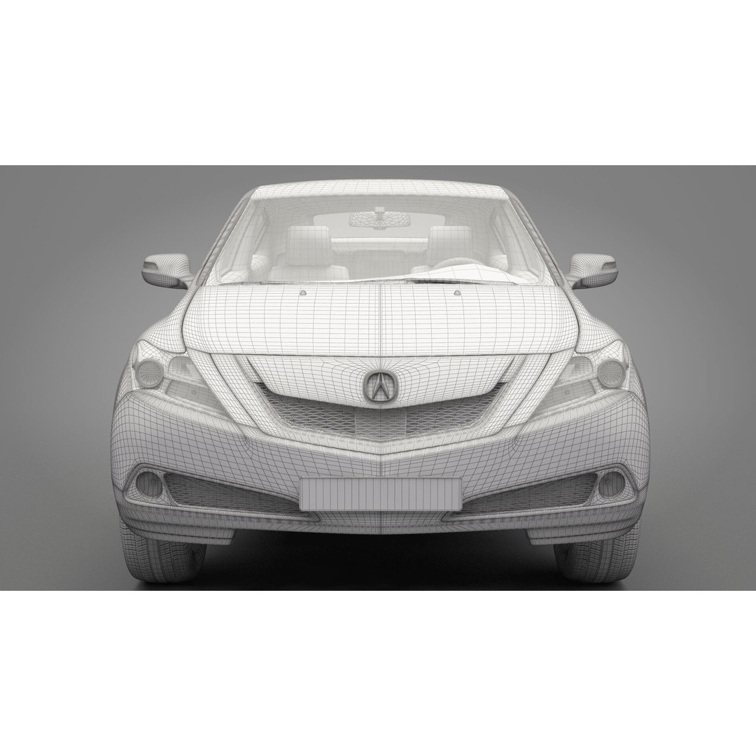 Acura ZDX 3D Model – High Poly SUV Asset, FBX, OBJ - View 23