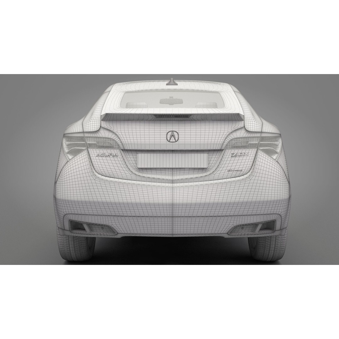 Acura ZDX 3D Model – High Poly SUV Asset, FBX, OBJ - View 24
