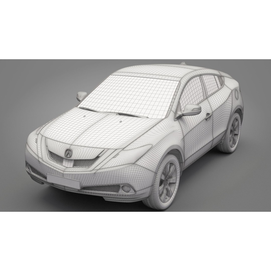 Acura ZDX 3D Model – High Poly SUV Asset, FBX, OBJ - View 25