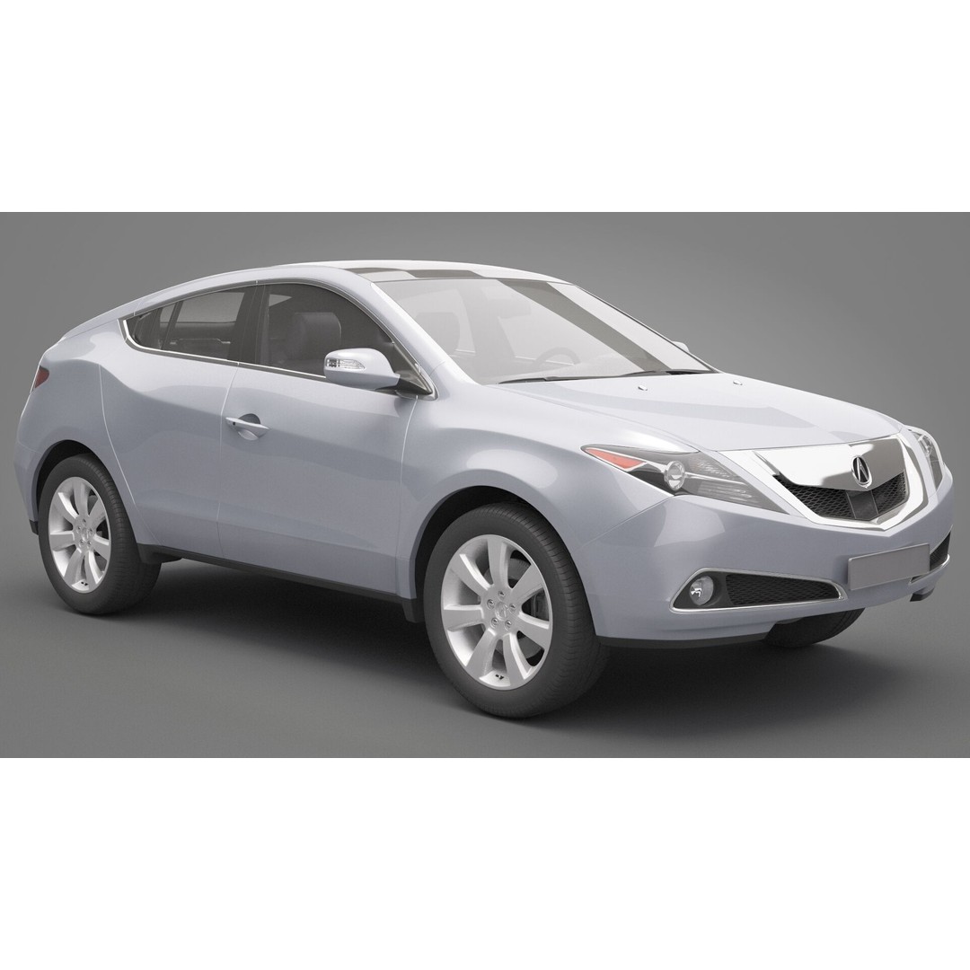 Acura ZDX 3D Model – High Poly SUV Asset, FBX, OBJ - View 4