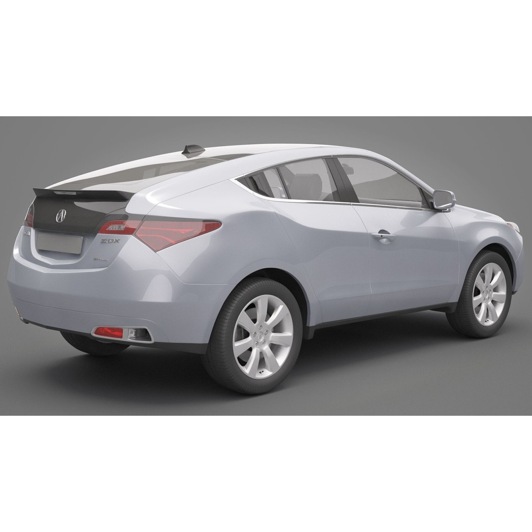 Acura ZDX 3D Model – High Poly SUV Asset, FBX, OBJ - View 6