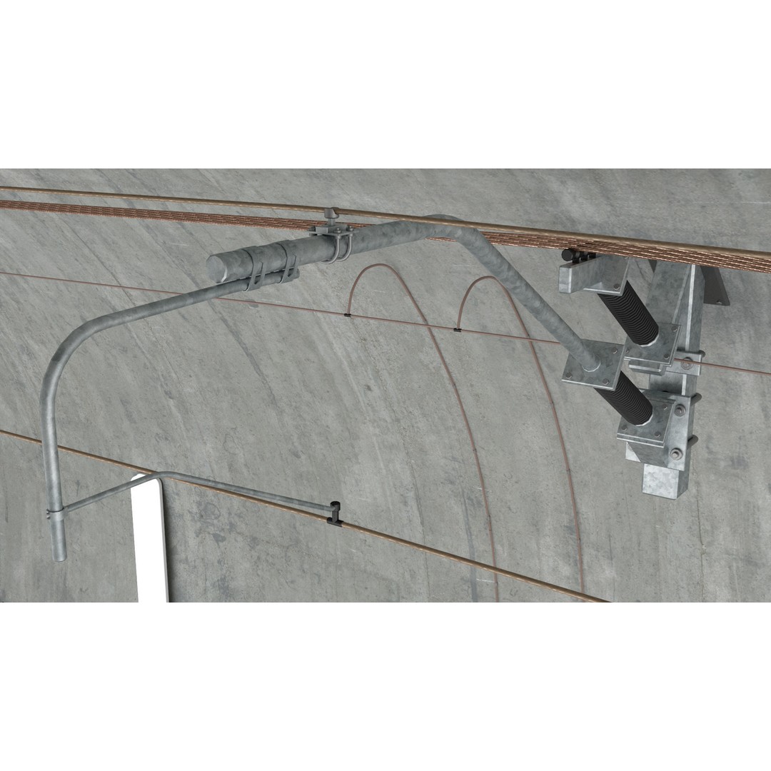 Railway Tunnel Section Straight 3D Model – High Poly PBR Asset, FBX, OBJ - View 19