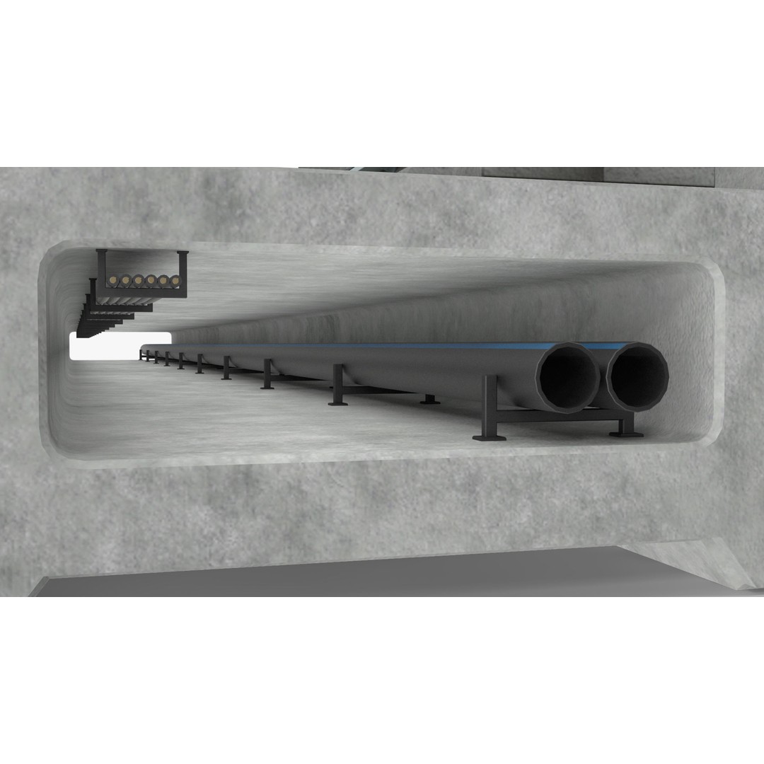 Railway Tunnel Section Straight 3D Model – High Poly PBR Asset, FBX, OBJ - View 22