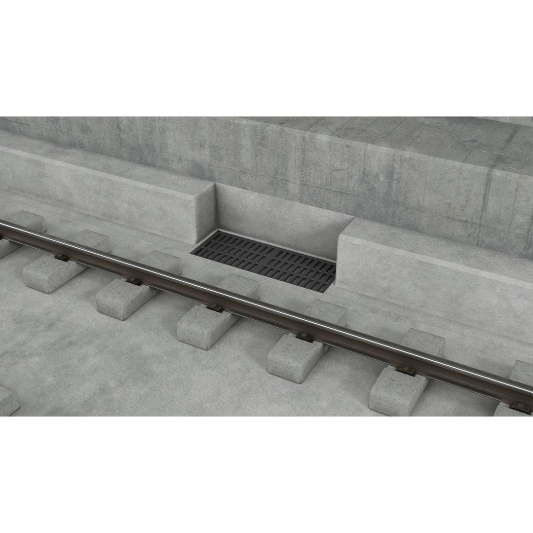 Railway Tunnel Section Straight 3D Model – High Poly PBR Asset, FBX, OBJ - View 24
