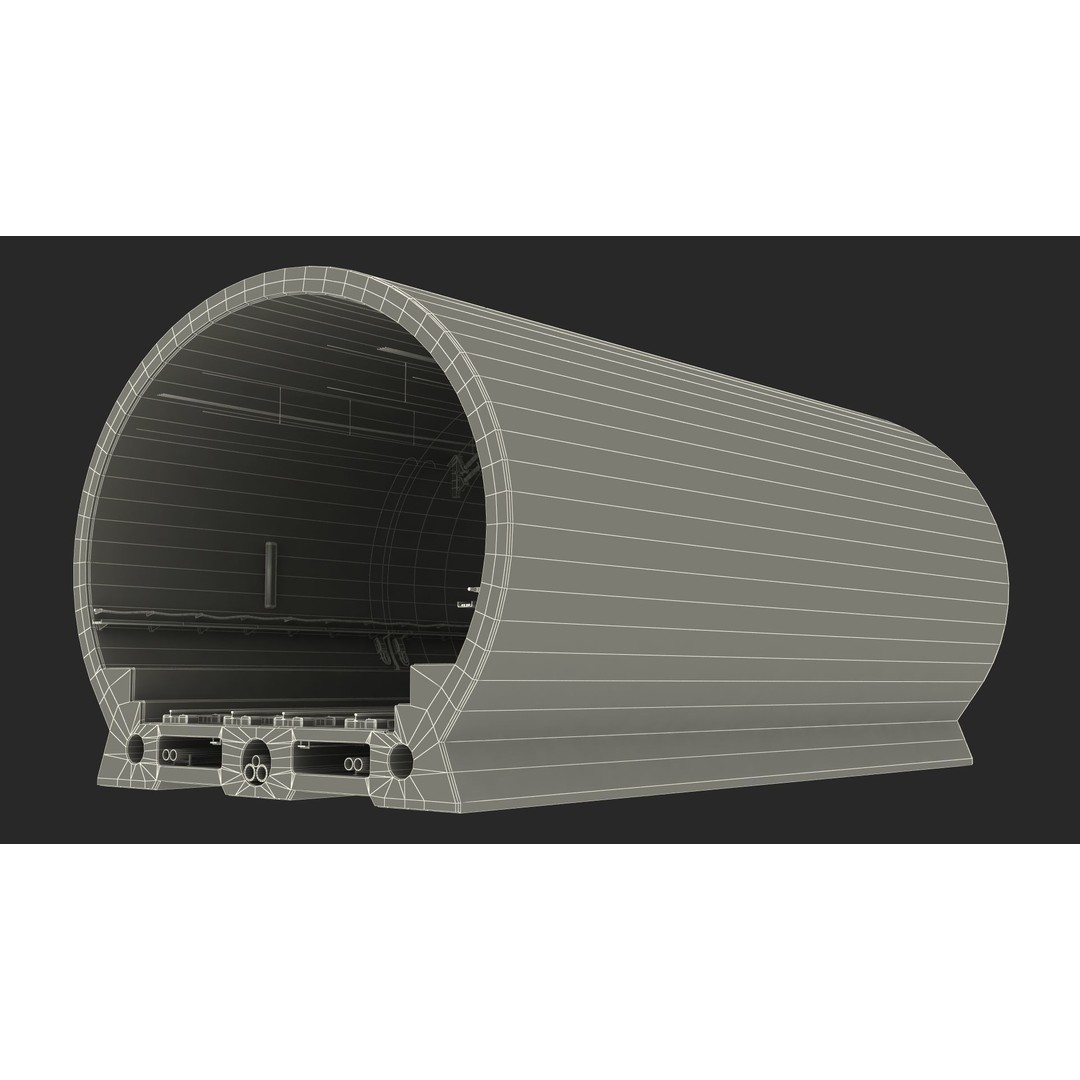 Railway Tunnel Section Straight 3D Model – High Poly PBR Asset, FBX, OBJ - View 34