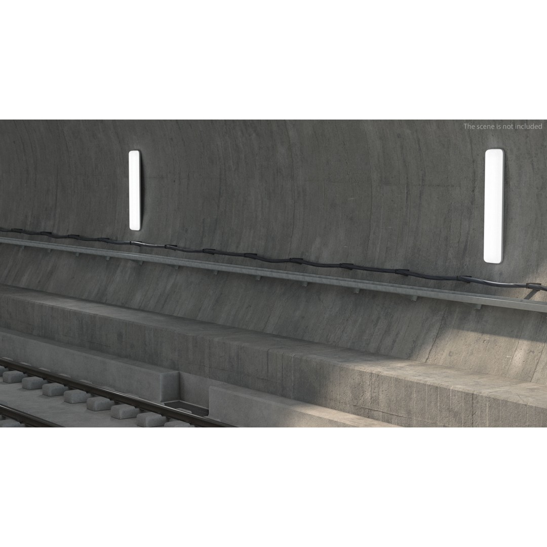 Railway Tunnel Section Straight 3D Model – High Poly PBR Asset, FBX, OBJ - View 6