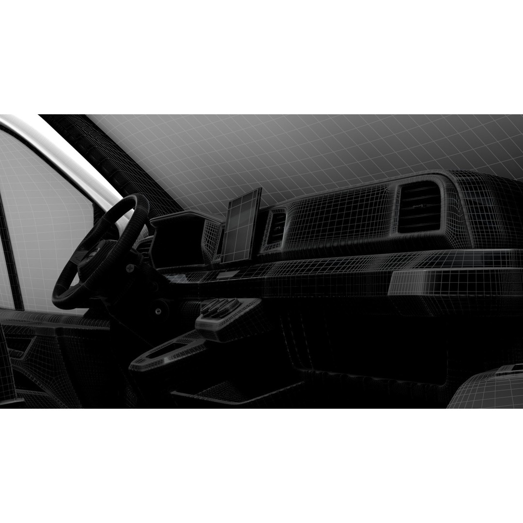 Nissan Interstar L3H2 Van 3D Model – High Quality Interior, FBX, OBJ - View 28