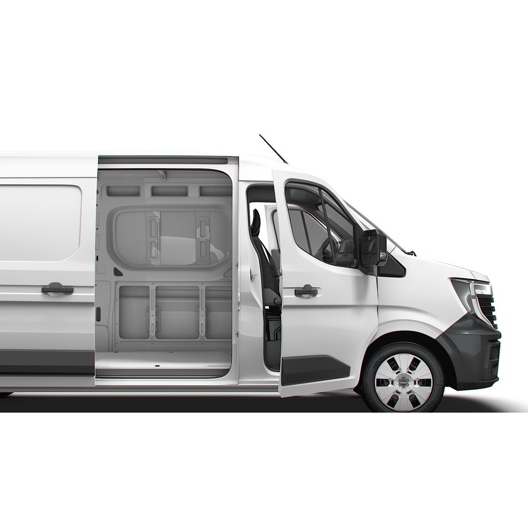 Nissan Interstar L3H2 Van 3D Model – High Quality Interior, FBX, OBJ - View 3