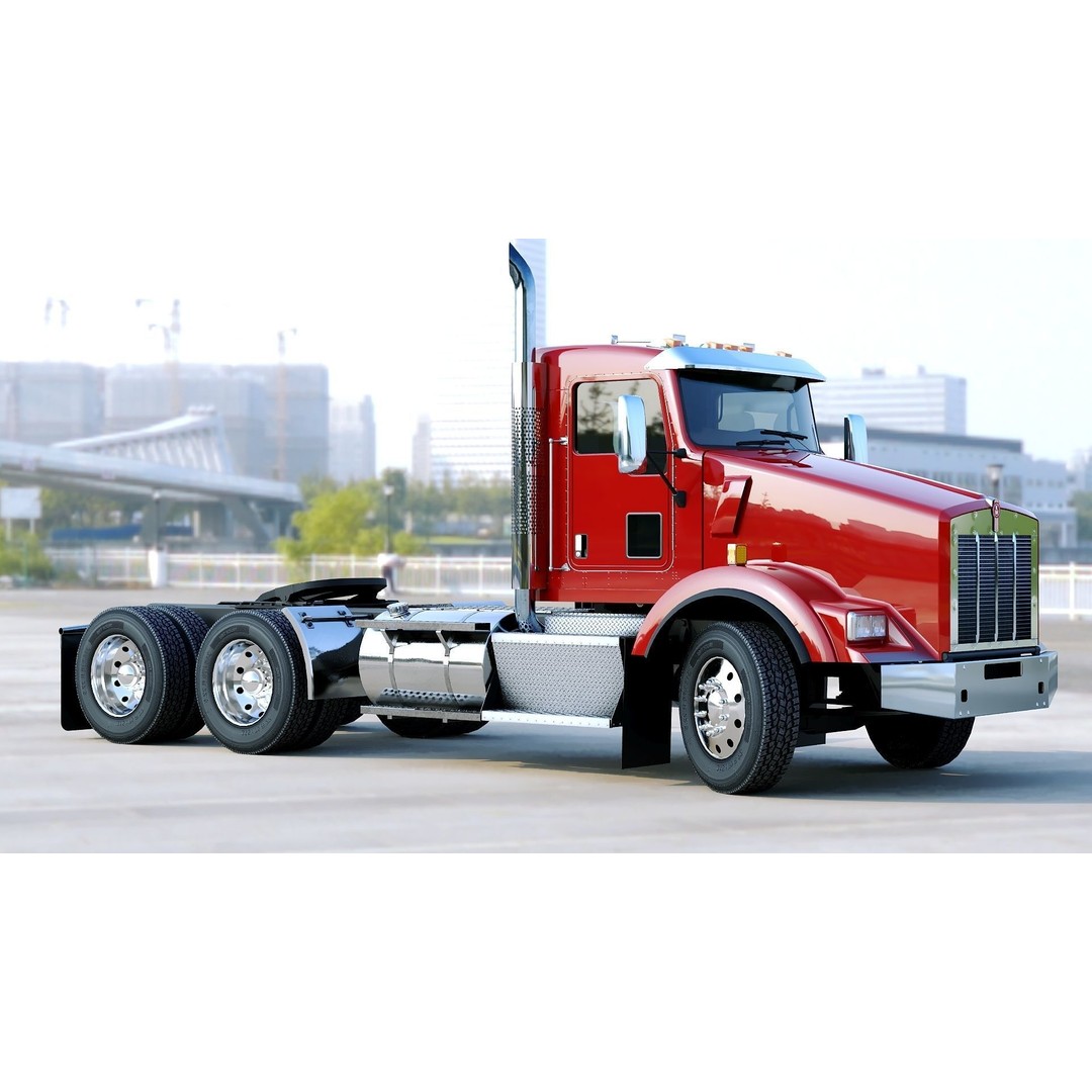 Kenworth T800 3D Model – Low Poly Semi Truck, Game Ready, FBX - View 32