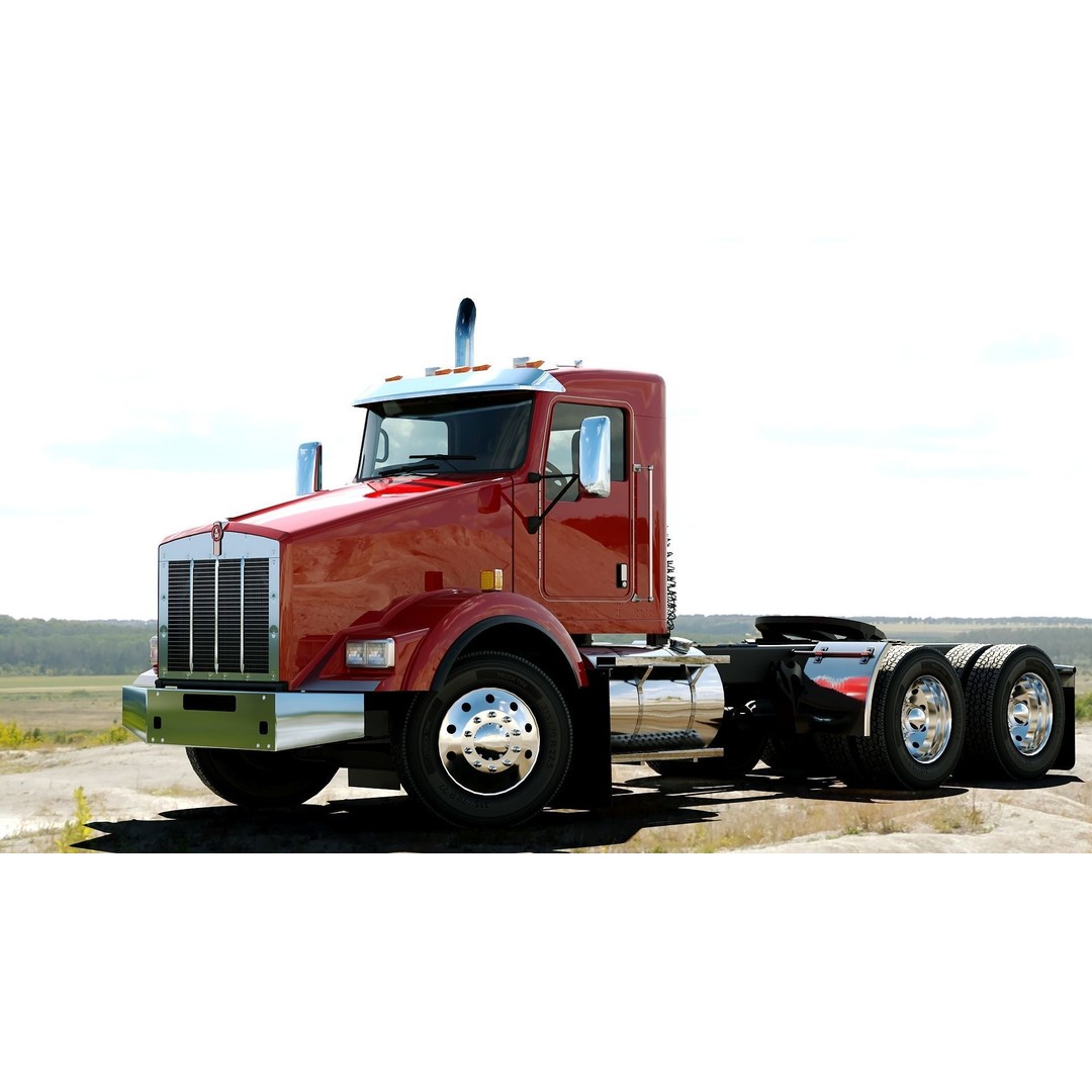 Kenworth T800 3D Model – Low Poly Semi Truck, Game Ready, FBX - View 33