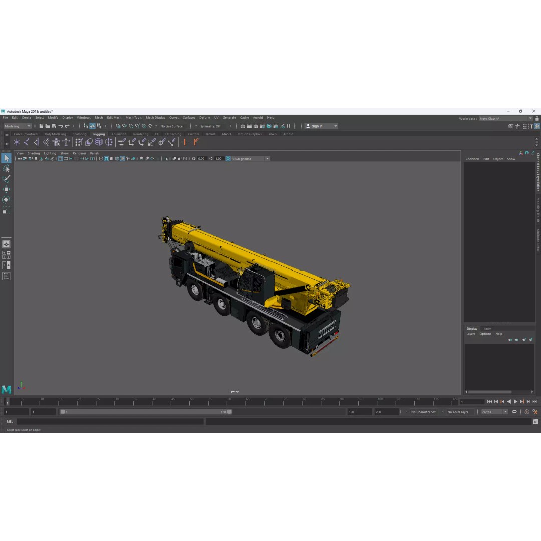 Liebherr Mobile Crane LTM 1120 3D Model – High Poly PBR Asset, FBX, OBJ - View 14