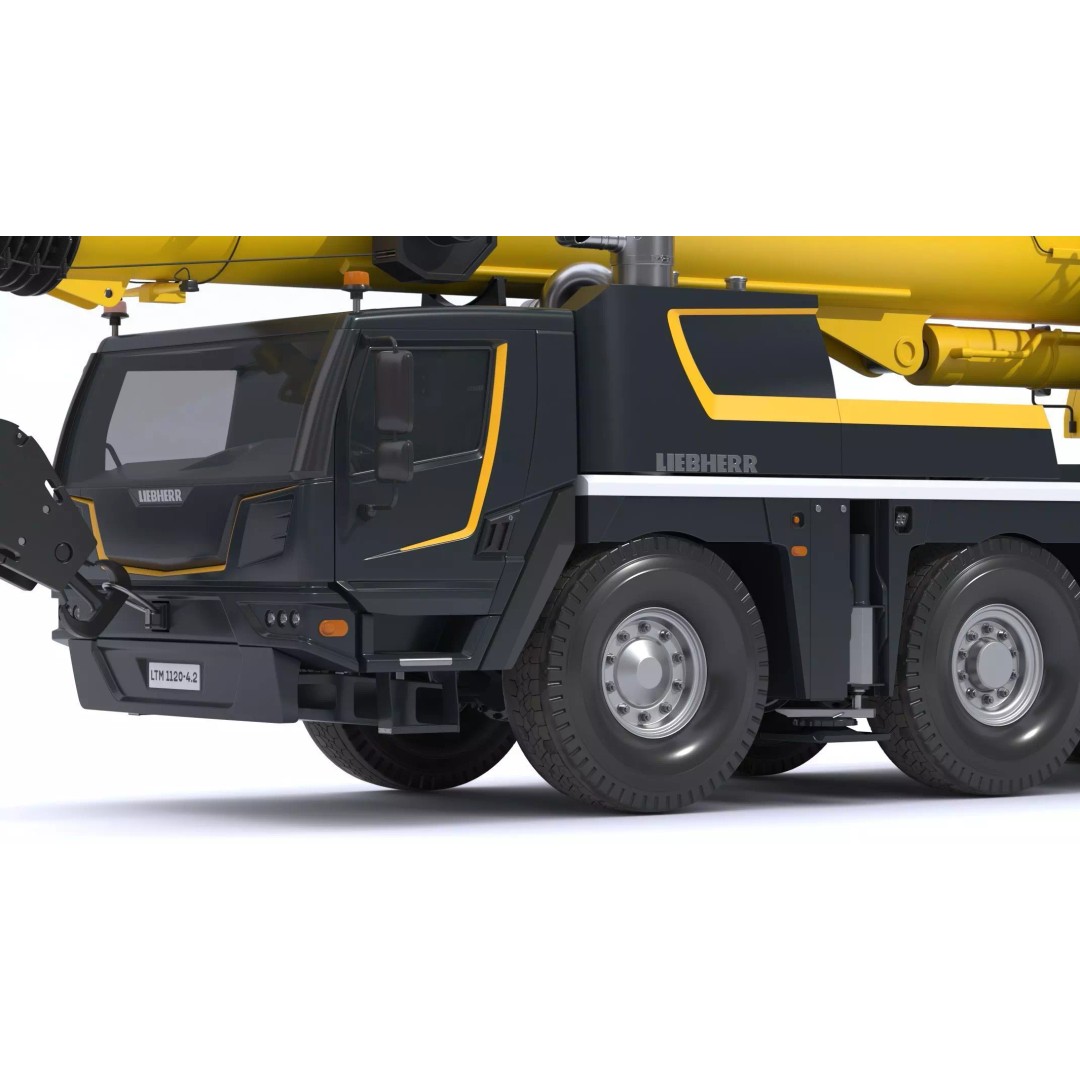 Liebherr Mobile Crane LTM 1120 3D Model – High Poly PBR Asset, FBX, OBJ - View 17