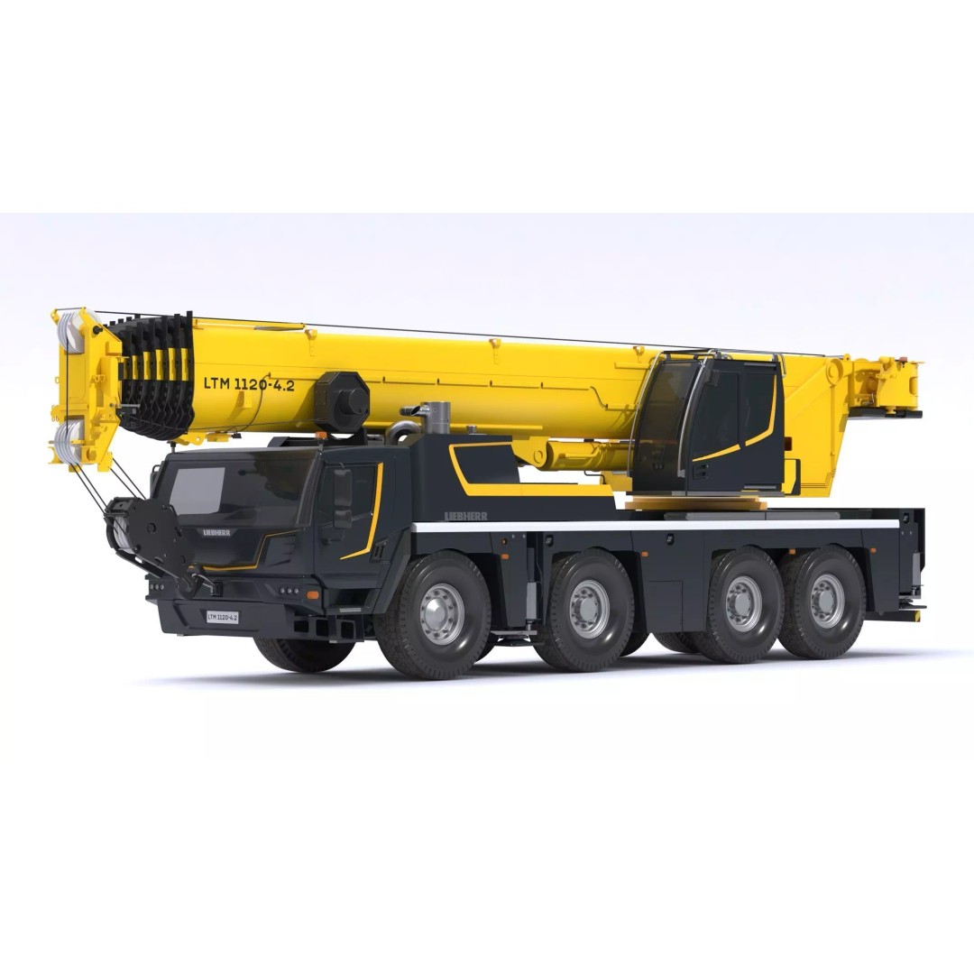 Liebherr Mobile Crane LTM 1120 3D Model – High Poly PBR Asset, FBX, OBJ - View 2
