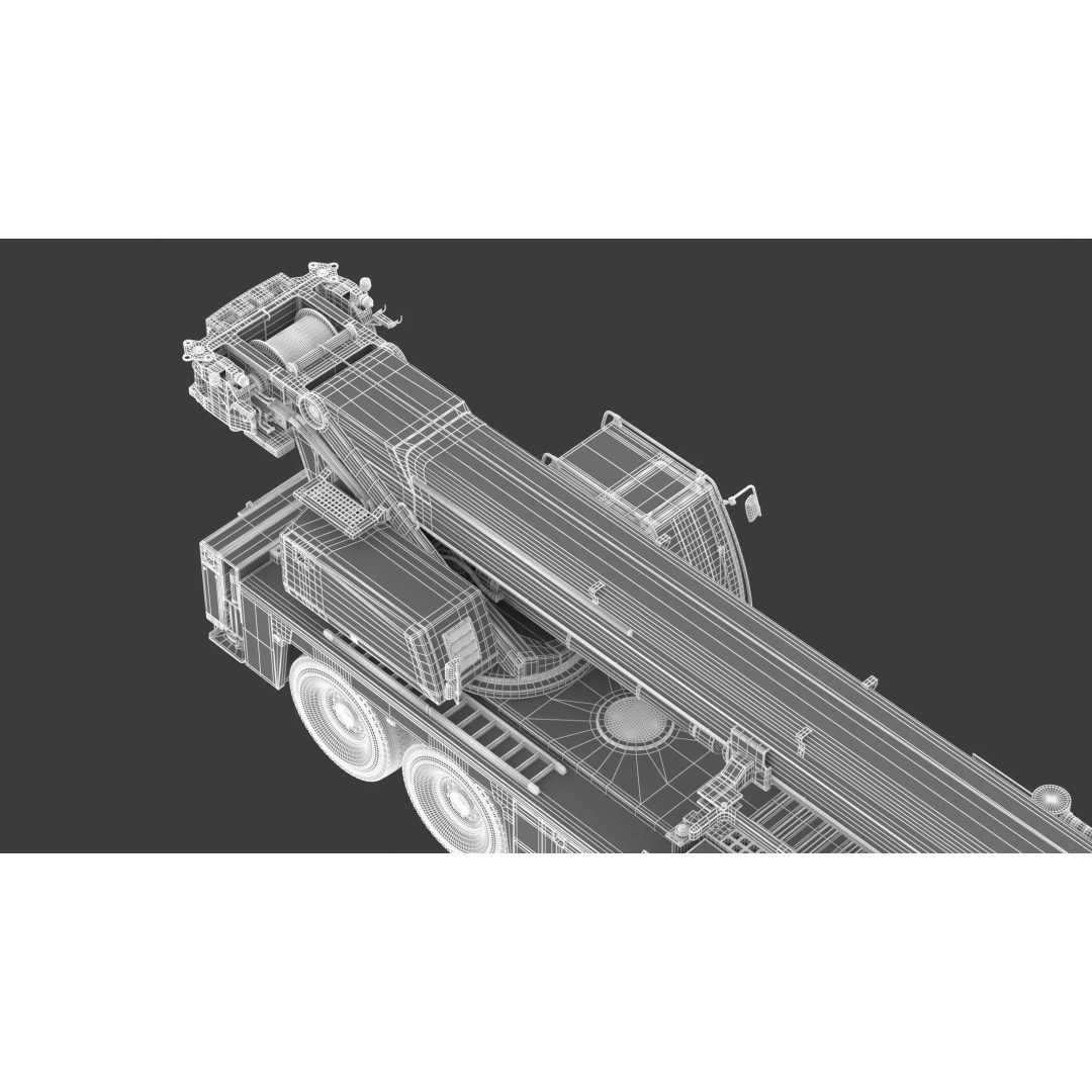 Liebherr Mobile Crane LTM 1120 3D Model – High Poly PBR Asset, FBX, OBJ - View 25