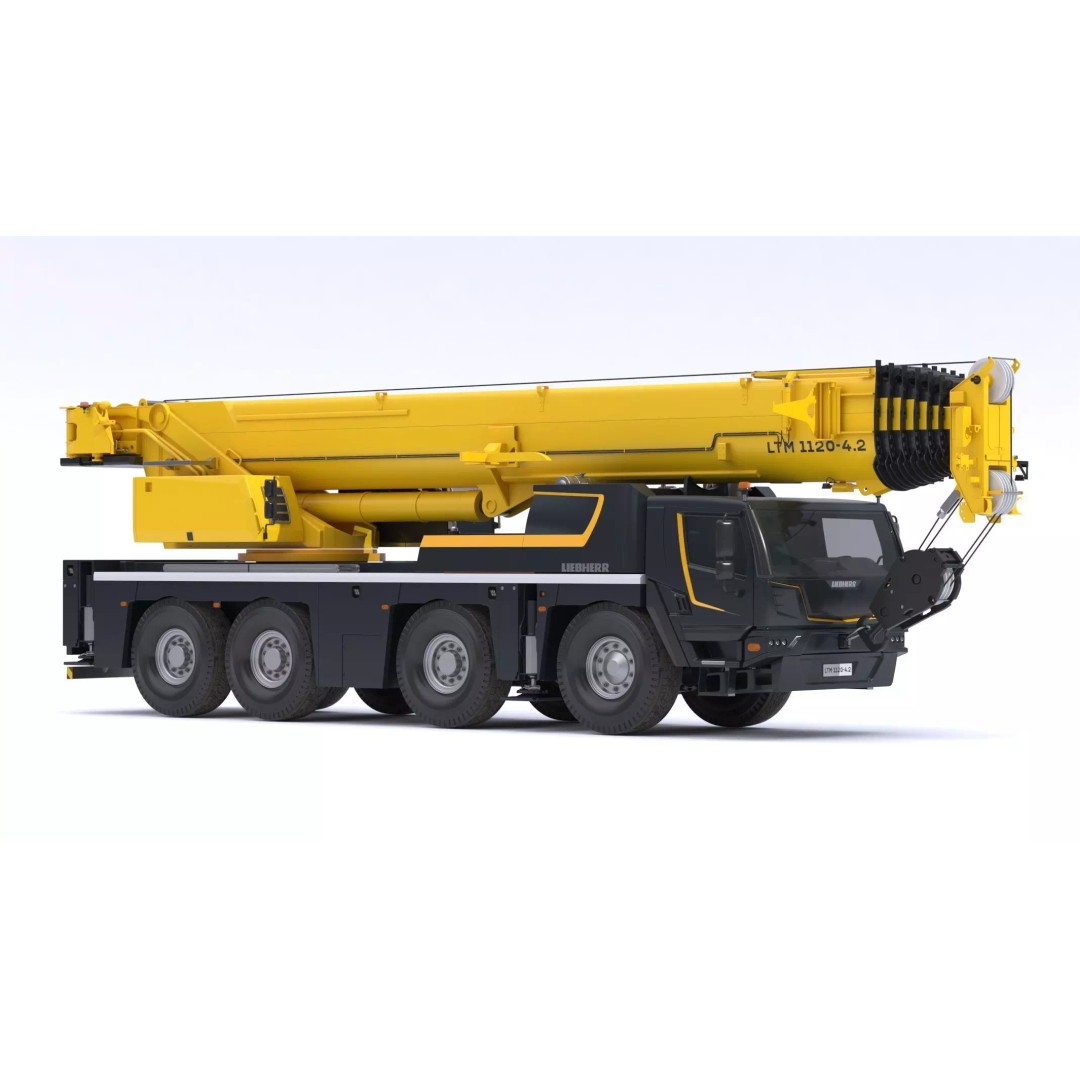 Liebherr Mobile Crane LTM 1120 3D Model – High Poly PBR Asset, FBX, OBJ - View 8
